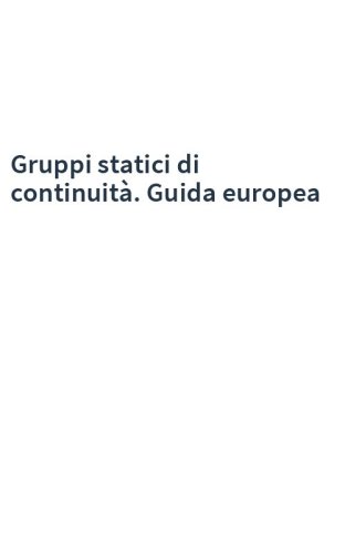 Gruppi statici di continuità. Guida europea