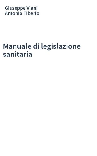 Manuale di legislazione sanitaria