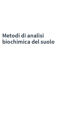 Metodi di analisi biochimica del suolo