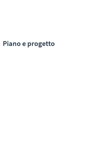 Piano e progetto