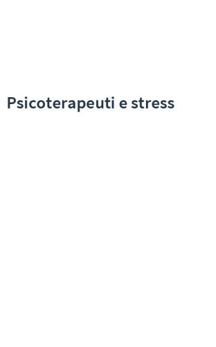 Psicoterapeuti e stress