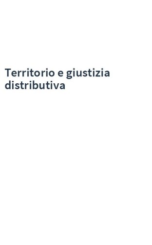 Territorio e giustizia distributiva