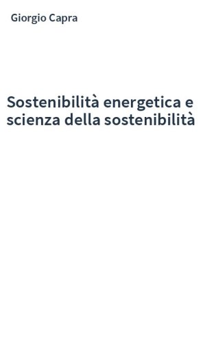 Sostenibilità energetica e scienza della sostenibilità