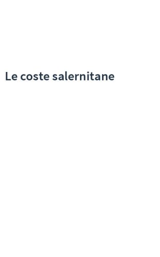 Le coste salernitane