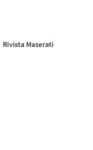Rivista Maserati