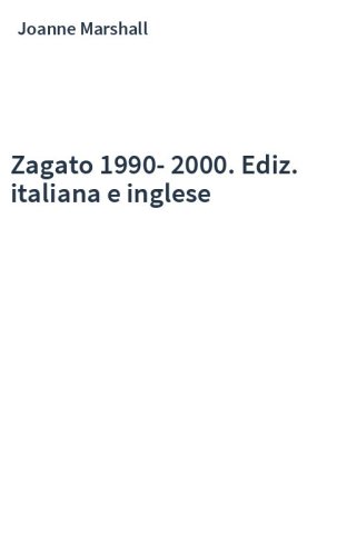 Zagato 1990-2000. Ediz. italiana e inglese