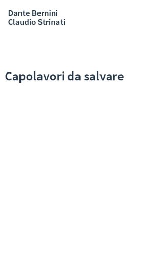 Capolavori da salvare