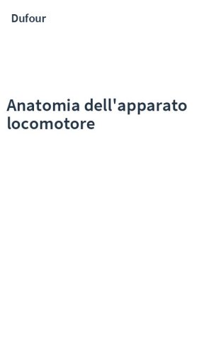 Anatomia dell'apparato locomotore