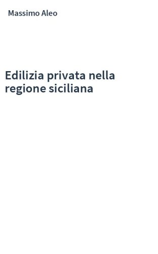 Edilizia privata nella regione siciliana
