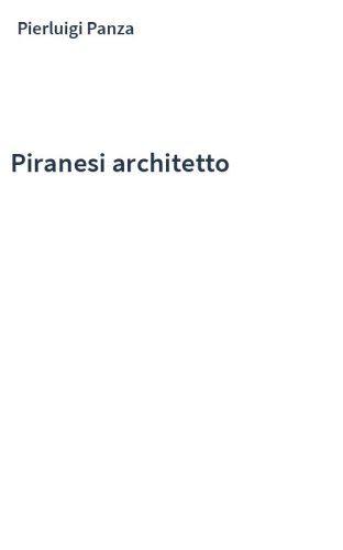 Piranesi architetto