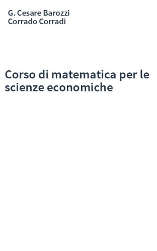 Corso di matematica per le scienze economiche