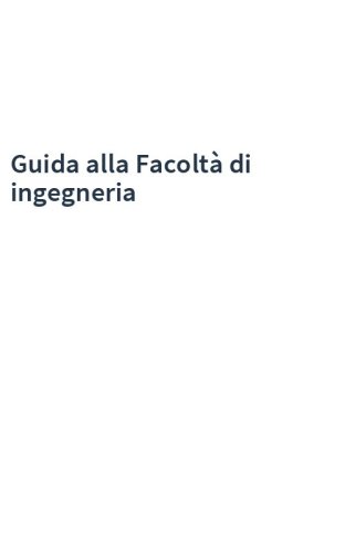 Guida alla Facoltà di ingegneria