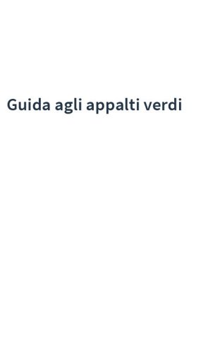 Guida agli appalti verdi