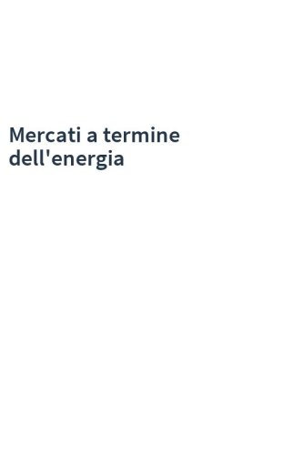 Mercati a termine dell'energia
