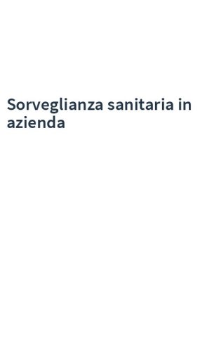 Sorveglianza sanitaria in azienda