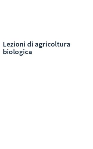 Lezioni di agricoltura biologica