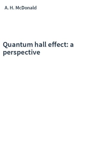 Quantum hall effect: a perspective