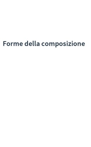 Forme della composizione