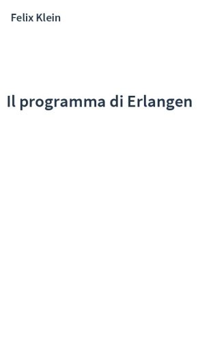 Il programma di Erlangen