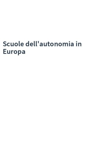 Scuole dell'autonomia in Europa