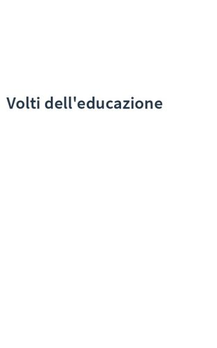 Volti dell'educazione