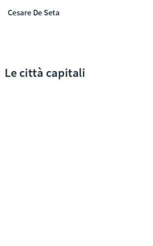 Le città capitali
