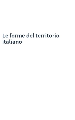 Le forme del territorio italiano