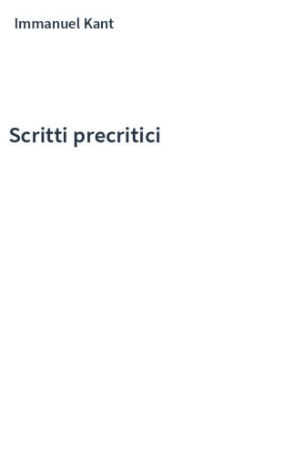 Scritti precritici