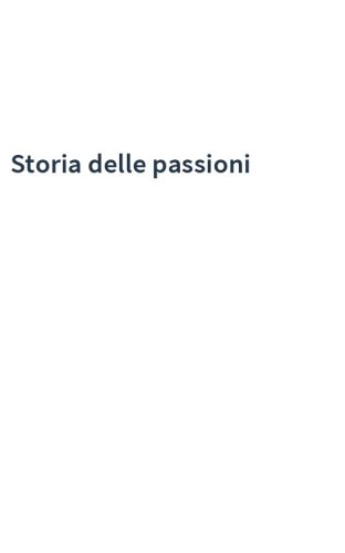 Storia delle passioni