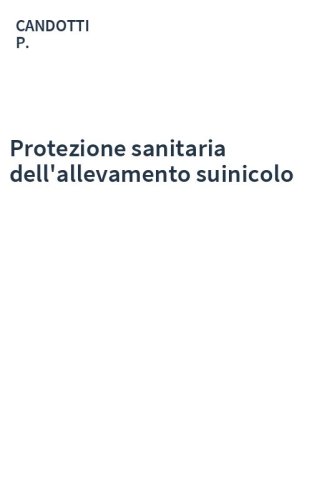 Protezione sanitaria dell'allevamento suinicolo