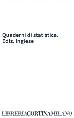 Quaderni di statistica. Ediz. inglese