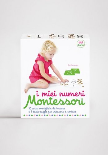 I miei numeri. Montessori. 10 carte smerigliate da toccare e 9 carte puzzle per imparare a contare
