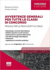 Avvertenze generali per tutte le classi di concorso