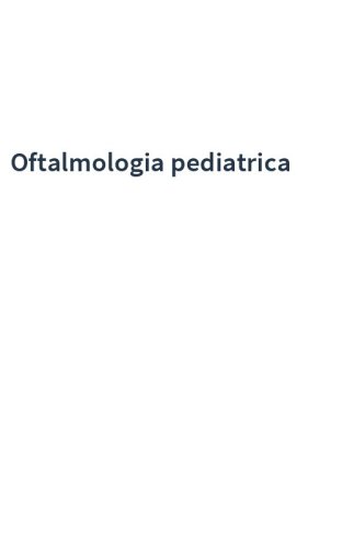 Oftalmologia pediatrica