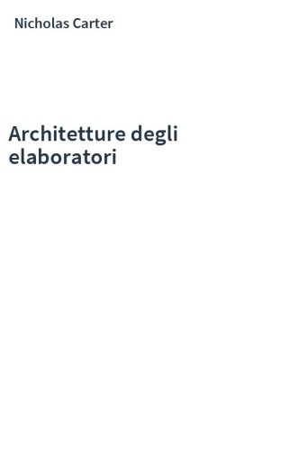 Architetture degli elaboratori