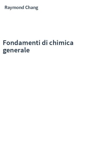 Fondamenti di chimica generale