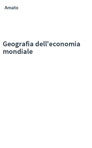 Geografia dell'economia mondiale