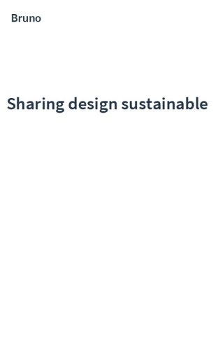 Sharing design sustainable