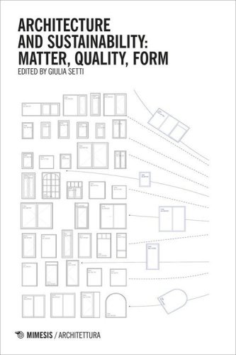 Architecture and sustainability: matter, quality, form