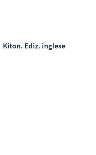 Kiton. Ediz. inglese
