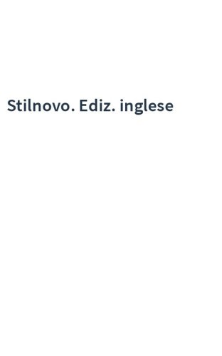 Stilnovo. Ediz. inglese