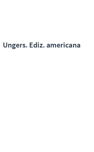 Ungers. Ediz. americana