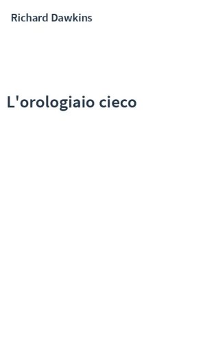 L'orologiaio cieco