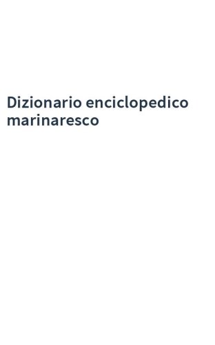 Dizionario enciclopedico marinaresco