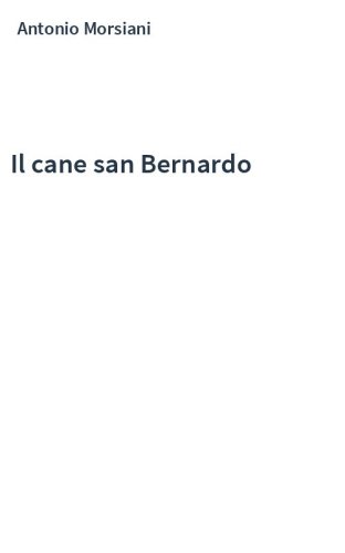 Il cane san Bernardo