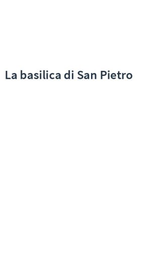 La basilica di San Pietro