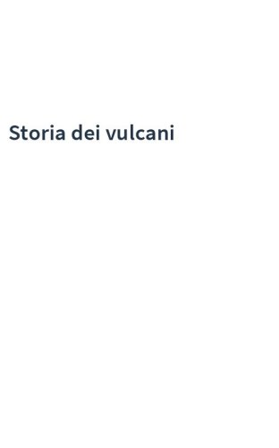 Storia dei vulcani