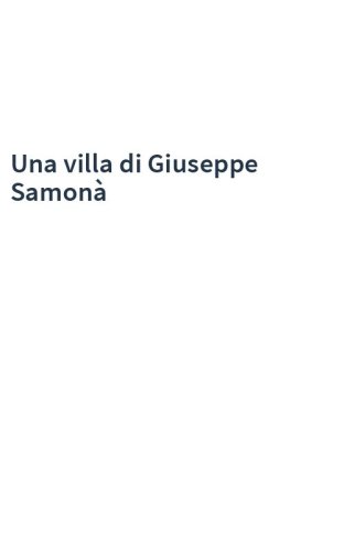 Una villa di Giuseppe Samonà