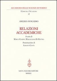 Amedeo Avogadro. Relazioni accademiche