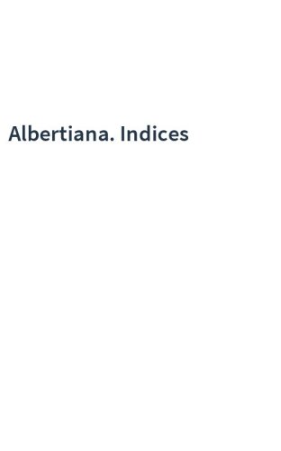 Albertiana. Indices